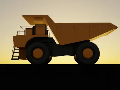 Low-Poly Mining Truck Low-poly 3D model