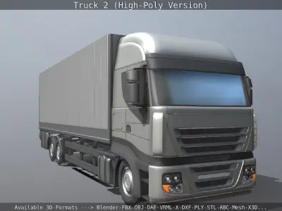 Truck 2 High-Poly Version 3D model