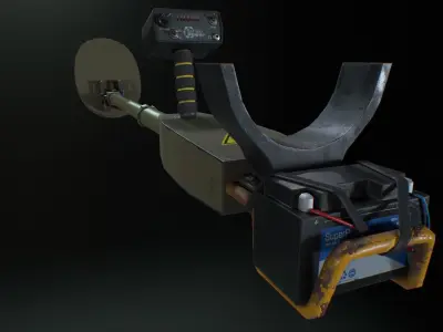 Homemade Metal Detector Low-poly 3D model