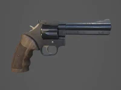 Manurhin MR73 Revolver Low-poly 3D model