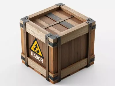 Wooden Shipping Crate Prop Model Low-poly 3D model