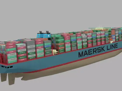 Triple E container ship 3D model