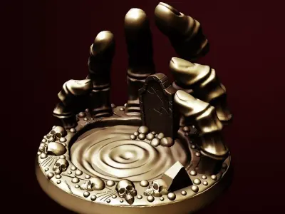 Altar Of The Grasping Dead Terrain Miniature 3D print model