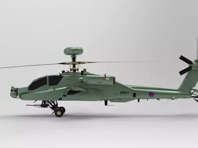 BOEING AH-64 APACHE  Low-poly 3D model purchase