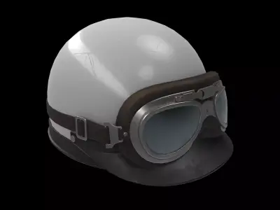 vintage bowl helmet 3D model
