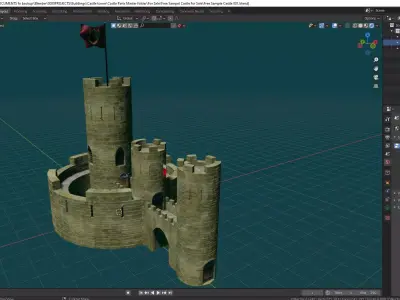 Free castle from my mega castle kitbash set Free 3D model