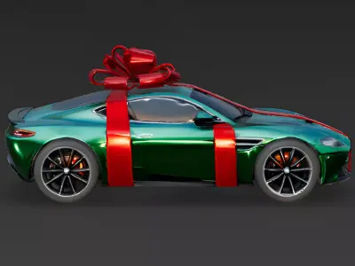 Ultimate Gift-Wrapped Luxury Supercar 3D Model Low-poly 3D model