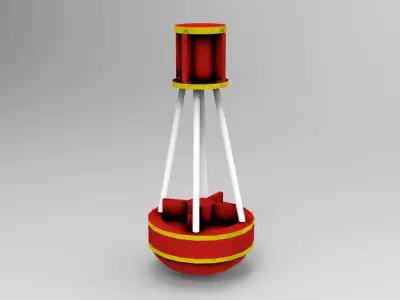 Low Poly Buoy drum Free low-poly 3D model