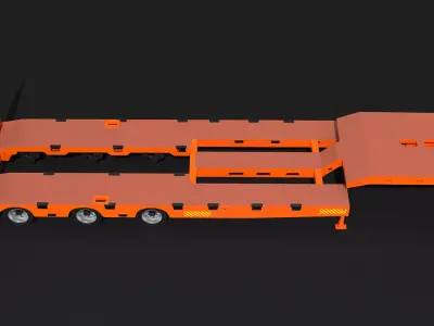Low Loader Trailer 3D model