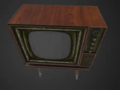 Old television Low-poly 3D model purchase