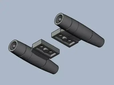 cruisycruise jet engine left and right for brick players 3D print model