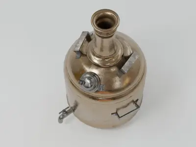 Indian Tea Boiler Low-poly 3D model