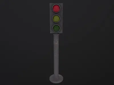 Traffic Light Low-poly 3D model purchase