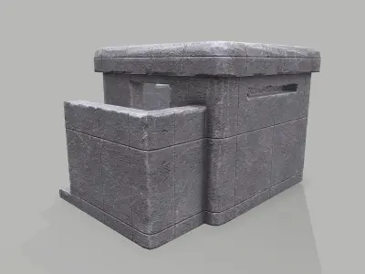 Military Bunker 3 Low-poly 3D model