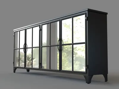 Canna Buffet Painted White 3D model