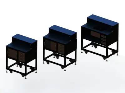T-Slot Profile Workstations for MOD800W  MOD900W  MOD1000W 3D model