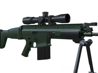 Sniper rifle weapon 3d model game 3D model