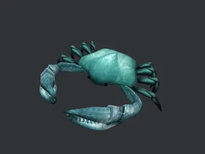 low-poly aniamted crab Low-poly 3D model
