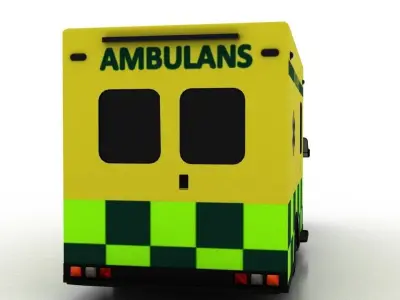 Mercedes Benz Sprinter 2015 Truck Sweden Ambulance 3D model