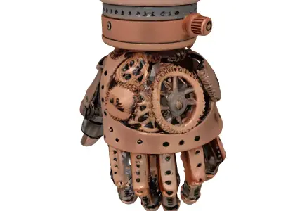 Steampunk Robotic Hand Prosthetic 3D model