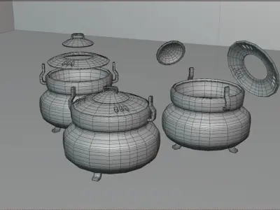 Incense burner PBR low-poly game ready Free low-poly 3D model