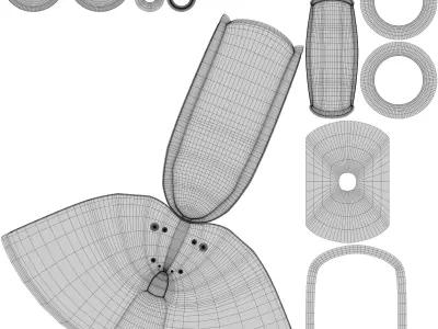Worm Gear Electric Motor 3D model