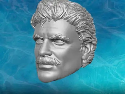 Magnum PI Fan Art Head 3D printable File 3D print model purchase