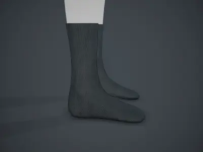 Black Socks Style 3 Low-poly 3D model