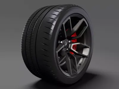 Dodge Challenger Hellcat Widebody 2017 wheel 3D model