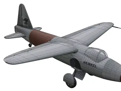 Heinkel He 178 Low-poly 3D model purchase