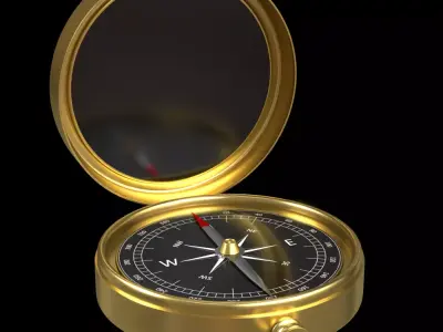 Gold Compass 3D model