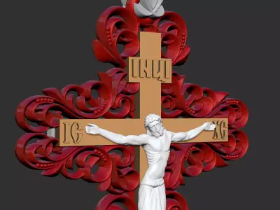 Jesus Cross - pendant 3D print model