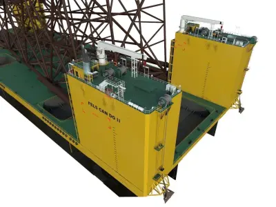 Heavy Lift Carriers barge Low-poly 3D model