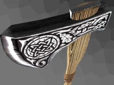 Axe weapon Low-poly 3D model order