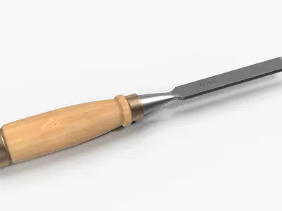 Straight chisel 12mm 3D model