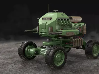 UGV Concept-1-All Colors 3D Model Pack