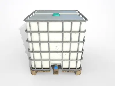 Plastic Container Low-poly 3D model