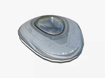 Alien Spaceship UFO C01 Steel - Sci Fi Spacecraft Design Low-poly 3D model