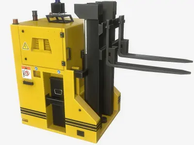 Automated Guided Vehicle Low-poly 3D model