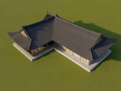 Korea house Hanok 3D model