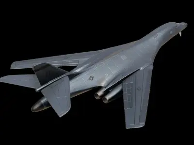 Rockwell B-1 Lancer Heavy bomber Low-poly 3D model