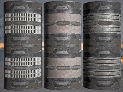 Sci fi  -  metal flooring - PBR Texture