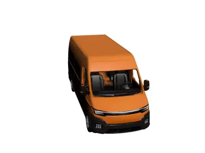 Generic Modern Delivery Van Urban Logistics Vehicle 07 3D model