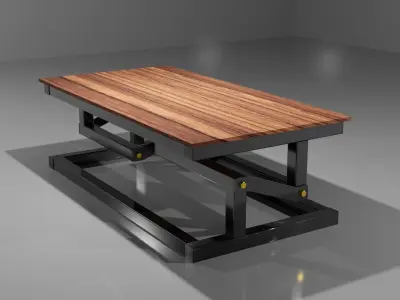 Mechanical art coffee table Free 3D model