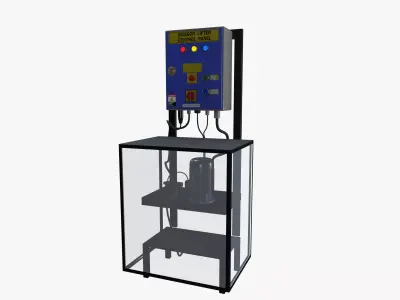 Scissor lifter control panel Low-poly 3D model