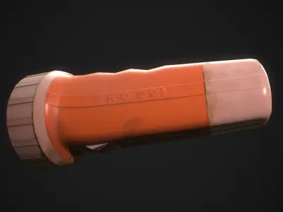 Old Flashlight - PBR Game Ready Low-poly 3D model Low-poly 3D model