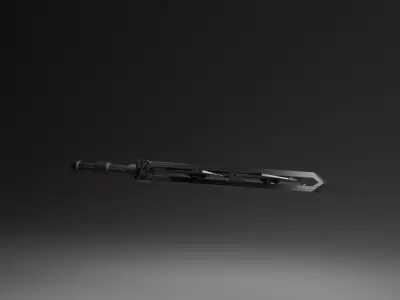 zombie apocalypse style sword Low-poly 3D model