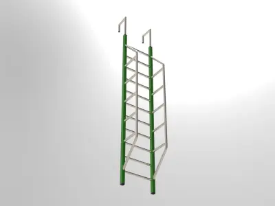 Steel ladder Low-poly 3D model purchase