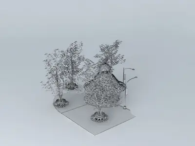 Gazebo Dome construction Free 3D model