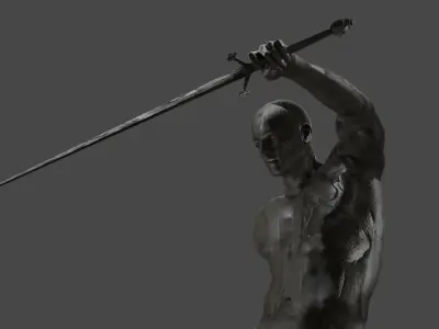 Warriors man soft clay part 1 3D model
